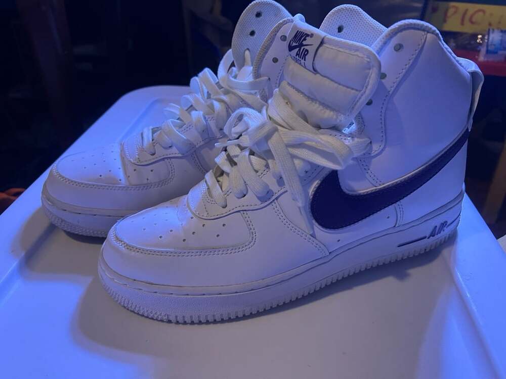 Nike Air Force 1 High 07 Court Purple White Leather Sneakers